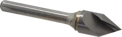 Atrax - 1/2" Head Diam, 1/4" Shank Diam, 1 Flute 60° Solid Carbide Countersink - Apex Tool & Supply