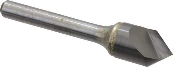 Atrax - 1/2" Head Diam, 1/4" Shank Diam, 1 Flute 82° Solid Carbide Countersink - Bright Finish, 2-1/2" OAL, Single End, Straight Shank, Right Hand Cut - Apex Tool & Supply
