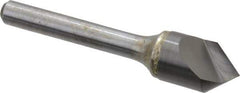 Atrax - 1/2" Head Diam, 1/4" Shank Diam, 1 Flute 82° Solid Carbide Countersink - Bright Finish, 2-1/2" OAL, Single End, Straight Shank, Right Hand Cut - Apex Tool & Supply