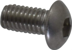 Value Collection - M3x0.50 Metric Coarse Hex Socket Drive, Button Screw - Grade 18-8 & Austenitic A2 Stainless Steel, Uncoated, Fully Threaded, 6mm Length Under Head - Apex Tool & Supply