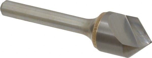Atrax - 5/8" Head Diam, 1/4" Shank Diam, 1 Flute 90° Solid Carbide Countersink - Apex Tool & Supply