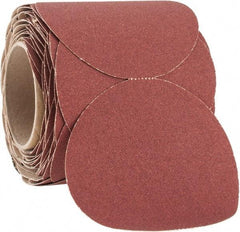 3M - 5" Diam, 100 Grit Ceramic Adhesive PSA Disc - Fine Grade, Red, F Weighted Backing, Flexible, Use with Random Orbital Sanders - Apex Tool & Supply