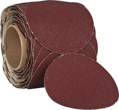 3M - 6" Diam, 80 Grit Ceramic Adhesive PSA Disc - Medium Grade, Red, F Weighted Backing, Flexible, Use with Random Orbital Sanders - Apex Tool & Supply