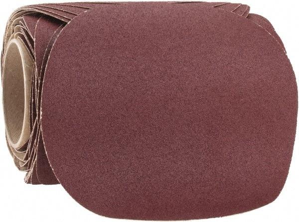3M - 8" Diam, 80 Grit Ceramic Adhesive PSA Disc - Medium Grade, Red, F Weighted Backing, Flexible, Use with Random Orbital Sanders - Apex Tool & Supply