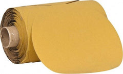 3M - 5" Diam, 180 Grit Aluminum Oxide Adhesive PSA Disc - Very Fine Grade, Gold, Polyester Backing, Flexible, Use with Random Orbital Sanders - Apex Tool & Supply
