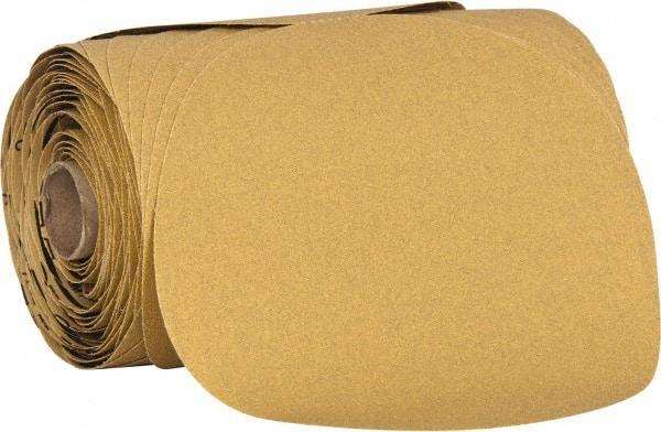 3M - 6" Diam, 120 Grit Aluminum Oxide Adhesive PSA Disc - Fine Grade, Yellow, C Weighted Backing, Flexible, Use with Random Orbital Sanders - Apex Tool & Supply