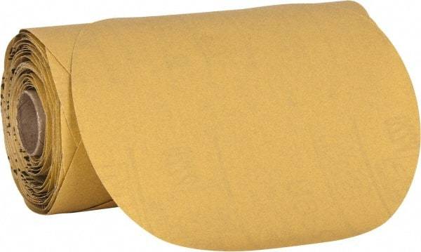 3M - 6" Diam, 220 Grit Aluminum Oxide Adhesive PSA Disc - Very Fine Grade, Yellow, C Weighted Backing, Flexible, Use with Random Orbital Sanders - Apex Tool & Supply
