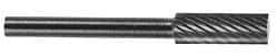 SGS Pro - 1/4" Cut Diam, 1/8" Shank Diam, Cylinder with End Cut Head Single Cut Burr - Carbide, End Cut End, 3/16" LOC, 1-11/16" OAL - Apex Tool & Supply