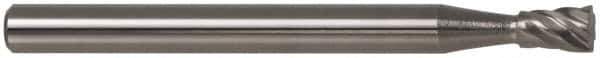 Atrax - 3/8" Cut Diam, 1/4" Shank Diam, Inverted Cone Head Single Cut Burr - Carbide, Flat End, 3/8" LOC, 2-1/4" OAL - Apex Tool & Supply