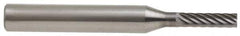 Atrax - 1/8" Cut Diam, 1/4" Shank Diam, Cylinder with End Cut Head Single Cut Burr - Carbide, End Cut End, 1/2" LOC, 2" OAL - Apex Tool & Supply