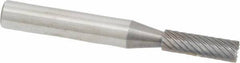 Atrax - 3/16" Cut Diam, 1/4" Shank Diam, Cylinder with End Cut Head Single Cut Burr - Carbide, End Cut End, 5/8" LOC, 2" OAL - Apex Tool & Supply