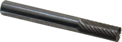 Atrax - 1/4" Cut Diam, 1/4" Shank Diam, Cylinder with End Cut Head Single Cut Burr - Carbide, End Cut End, 5/8" LOC, 2" OAL - Apex Tool & Supply