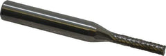 Atrax - 1/8" Cut Diam, 1/4" Shank Diam, Cylinder with End Cut Head Double Cut Burr - Carbide, End Cut End, 1/2" LOC, 2" OAL - Apex Tool & Supply