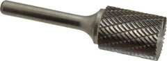 Atrax - 3/4" Cut Diam, 1/4" Shank Diam, Cylinder with End Cut Head Double Cut Burr - Carbide, End Cut End, 1" LOC, 2-3/4" OAL - Apex Tool & Supply