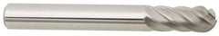 Atrax - 3/4" Cut Diam, 1/4" Shank Diam, Cylinder with Radius Head Fluted Cut Burr - Radius End, 1" LOC, 2-3/4" OAL - Apex Tool & Supply