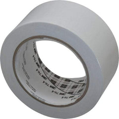 3M - White Solid Color Vinyl Tape - 2" Wide x 108' Long x 0.005" Thick, General Traffic - Apex Tool & Supply