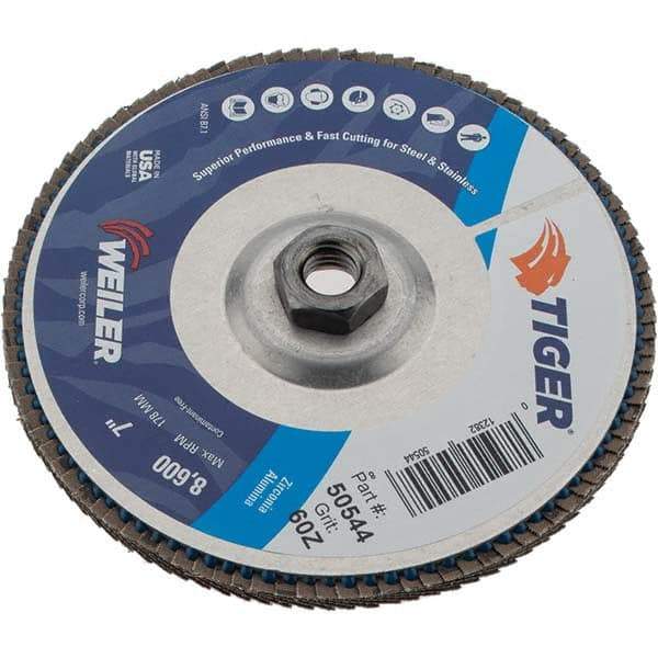 Weiler - Flap Disc - Aluminum Backing, Arbor Attaching System - Apex Tool & Supply