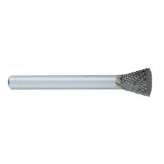 ‎SN-1 -1/4 × 5/16 LOC × 1/4 Shank × 2 OAL Inverted Taper Carbide Medium Tough Cut Burr - Apex Tool & Supply