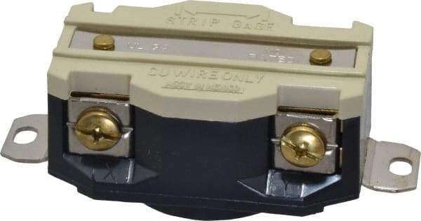 Leviton - 480 VAC, 30 Amp, L16-30R NEMA, Self Grounding Receptacle - 3 Poles, 4 Wire, Female End, Black - Apex Tool & Supply