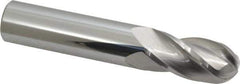 Atrax - 5/8" Diam, 1-1/4" LOC, 4 Flute Solid Carbide Ball End Mill - Uncoated, Single End, 3-1/2" OAL, 5/8" Shank Diam - Apex Tool & Supply