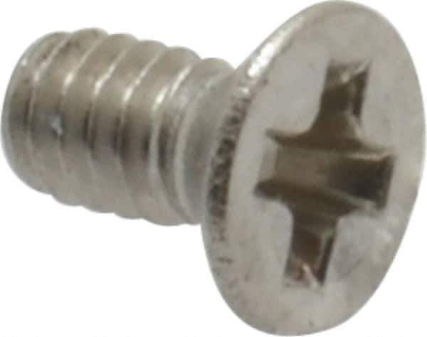Value Collection - M2x0.40 Metric Coarse, 4mm OAL Phillips Drive Machine Screw - Flat Head, Grade 18-8 & A2 Stainless Steel, Uncoated, Without Washer - Apex Tool & Supply