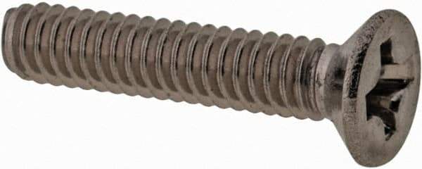 Value Collection - M2x0.40 Metric Coarse, 10mm OAL Phillips Drive Machine Screw - Flat Head, Grade 18-8 & A2 Stainless Steel, Uncoated, Without Washer - Apex Tool & Supply