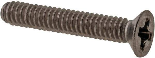 Value Collection - M2x0.40 Metric Coarse, 12mm OAL Phillips Drive Machine Screw - Flat Head, Grade 18-8 & A2 Stainless Steel, Uncoated, Without Washer - Apex Tool & Supply