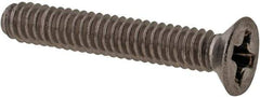 Value Collection - M2x0.40 Metric Coarse, 12mm OAL Phillips Drive Machine Screw - Flat Head, Grade 18-8 & A2 Stainless Steel, Uncoated, Without Washer - Apex Tool & Supply
