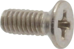Value Collection - M2.5x0.45 Metric Coarse, 6mm OAL Phillips Drive Machine Screw - Flat Head, Grade 18-8 & A2 Stainless Steel, Uncoated, Without Washer - Apex Tool & Supply