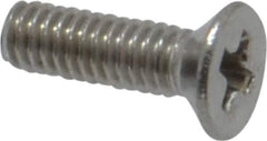 Value Collection - M2.5x0.45 Metric Coarse, 8mm OAL Phillips Drive Machine Screw - Flat Head, Grade 18-8 & A2 Stainless Steel, Uncoated, Without Washer - Apex Tool & Supply