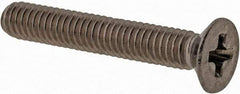 Value Collection - M2.5x0.45 Metric Coarse, 16mm OAL Phillips Drive Machine Screw - Flat Head, Grade 18-8 & A2 Stainless Steel, Uncoated, Without Washer - Apex Tool & Supply