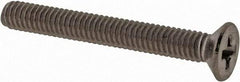 Value Collection - M2.5x0.45 Metric Coarse, 20mm OAL Phillips Drive Machine Screw - Flat Head, Grade 18-8 & A2 Stainless Steel, Uncoated, Without Washer - Apex Tool & Supply