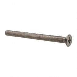 Value Collection - M3x0.50 Metric Coarse, 35mm OAL Phillips Drive Machine Screw - Flat Head, Grade 18-8 & A2 Stainless Steel, Uncoated, Without Washer - Apex Tool & Supply