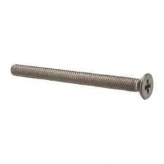 Value Collection - M3x0.50 Metric Coarse, 35mm OAL Phillips Drive Machine Screw - Flat Head, Grade 18-8 & A2 Stainless Steel, Uncoated, Without Washer - Apex Tool & Supply