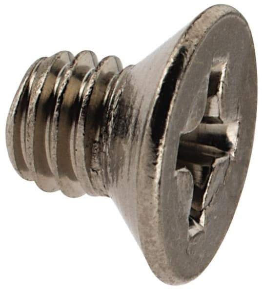 Value Collection - M4x0.70 Metric Coarse, 5mm OAL Phillips Drive Machine Screw - Flat Head, Grade 18-8 & A2 Stainless Steel, Uncoated, Without Washer - Apex Tool & Supply