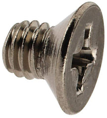 Value Collection - M4x0.70 Metric Coarse, 5mm OAL Phillips Drive Machine Screw - Flat Head, Grade 18-8 & A2 Stainless Steel, Uncoated, Without Washer - Apex Tool & Supply