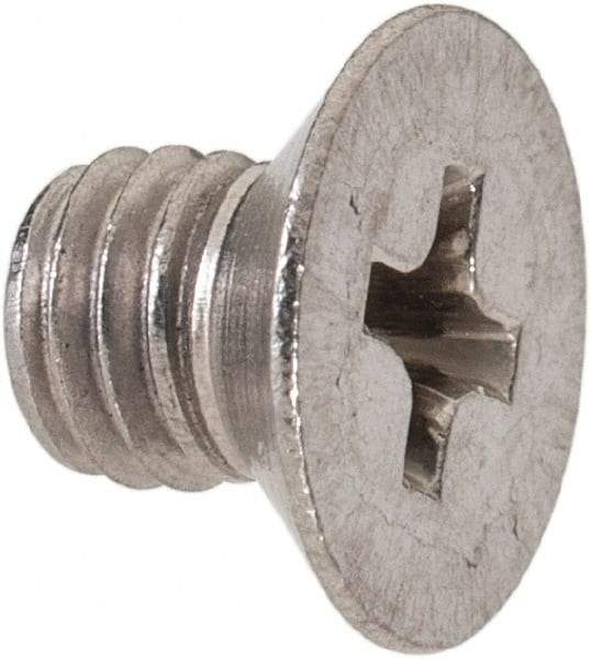 Value Collection - M5x0.80 Metric Coarse, 6mm OAL Phillips Drive Machine Screw - Flat Head, Grade 18-8 & A2 Stainless Steel, Uncoated, Without Washer - Apex Tool & Supply