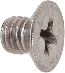 Value Collection - M5x0.80 Metric Coarse, 6mm OAL Phillips Drive Machine Screw - Flat Head, Grade 18-8 & A2 Stainless Steel, Uncoated, Without Washer - Apex Tool & Supply