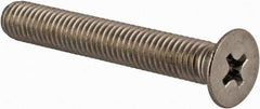 Value Collection - M5x0.80 Metric Coarse, 40mm OAL Phillips Drive Machine Screw - Flat Head, Grade 18-8 & A2 Stainless Steel, Uncoated, Without Washer - Apex Tool & Supply