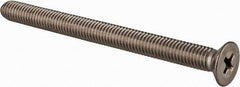 Value Collection - M5x0.80 Metric Coarse, 60mm OAL Phillips Drive Machine Screw - Flat Head, Grade 18-8 & A2 Stainless Steel, Uncoated, Without Washer - Apex Tool & Supply