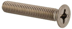 Value Collection - M6x1.00 Metric Coarse, 35mm OAL Phillips Drive Machine Screw - Flat Head, Grade 18-8 & A2 Stainless Steel, Uncoated, Without Washer - Apex Tool & Supply