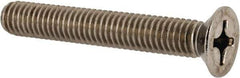 Value Collection - M6x1.00 Metric Coarse, 40mm OAL Phillips Drive Machine Screw - Flat Head, Grade 18-8 & A2 Stainless Steel, Uncoated, Without Washer - Apex Tool & Supply