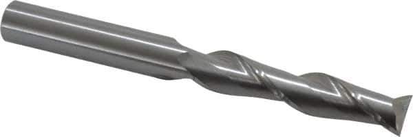 Atrax - 5/8", 3" LOC, 5/8" Shank Diam, 6" OAL, 2 Flute, Solid Carbide Square End Mill - Single End, Uncoated, Spiral Flute, 30° Helix, Centercutting, Right Hand Cut - Apex Tool & Supply