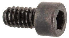 Made in USA - #3-48 UNC Hex Socket Drive, Socket Cap Screw - Alloy Steel, Black Oxide Finish, Fully Threaded, 3/16" Length Under Head - Apex Tool & Supply