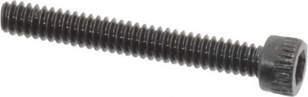 Made in USA - #4-40 UNC Hex Socket Drive, Socket Cap Screw - Alloy Steel, Black Oxide Finish, Fully Threaded, 7/8" Length Under Head - Apex Tool & Supply