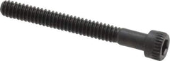 Made in USA - #4-40 UNC Hex Socket Drive, Socket Cap Screw - Alloy Steel, Black Oxide Finish, Partially Threaded, 1" Length Under Head - Apex Tool & Supply