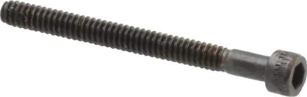 Made in USA - #4-40 UNC Hex Socket Drive, Socket Cap Screw - Alloy Steel, Black Oxide Finish, Partially Threaded, 1-1/4" Length Under Head - Apex Tool & Supply