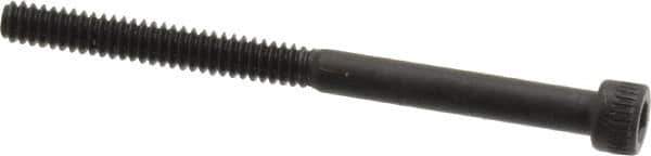 Made in USA - #4-40 UNC Hex Socket Drive, Socket Cap Screw - Alloy Steel, Black Oxide Finish, Partially Threaded, 1-1/2" Length Under Head - Apex Tool & Supply
