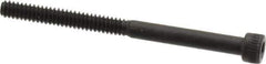 Made in USA - #4-40 UNC Hex Socket Drive, Socket Cap Screw - Alloy Steel, Black Oxide Finish, Partially Threaded, 1-1/2" Length Under Head - Apex Tool & Supply