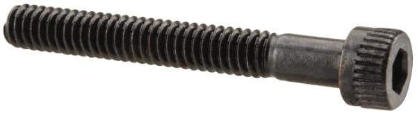 Made in USA - #5-40 UNC Hex Socket Drive, Socket Cap Screw - Alloy Steel, Black Oxide Finish, Partially Threaded, 1" Length Under Head - Apex Tool & Supply